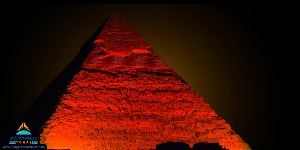 Sound and Light Show at the Pyramids at Night